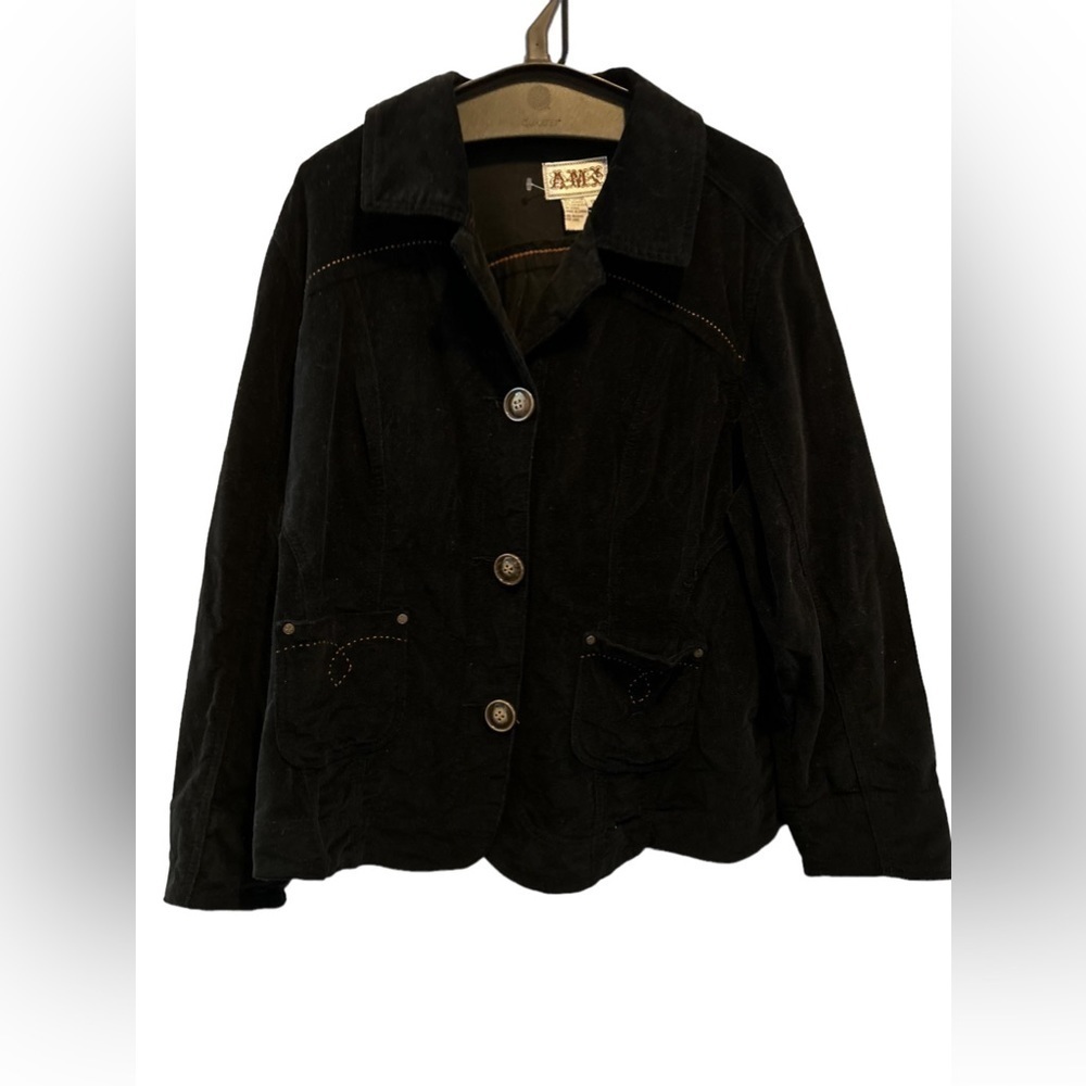 AMX‎ Black Corduroy blazer Stretch size 1X